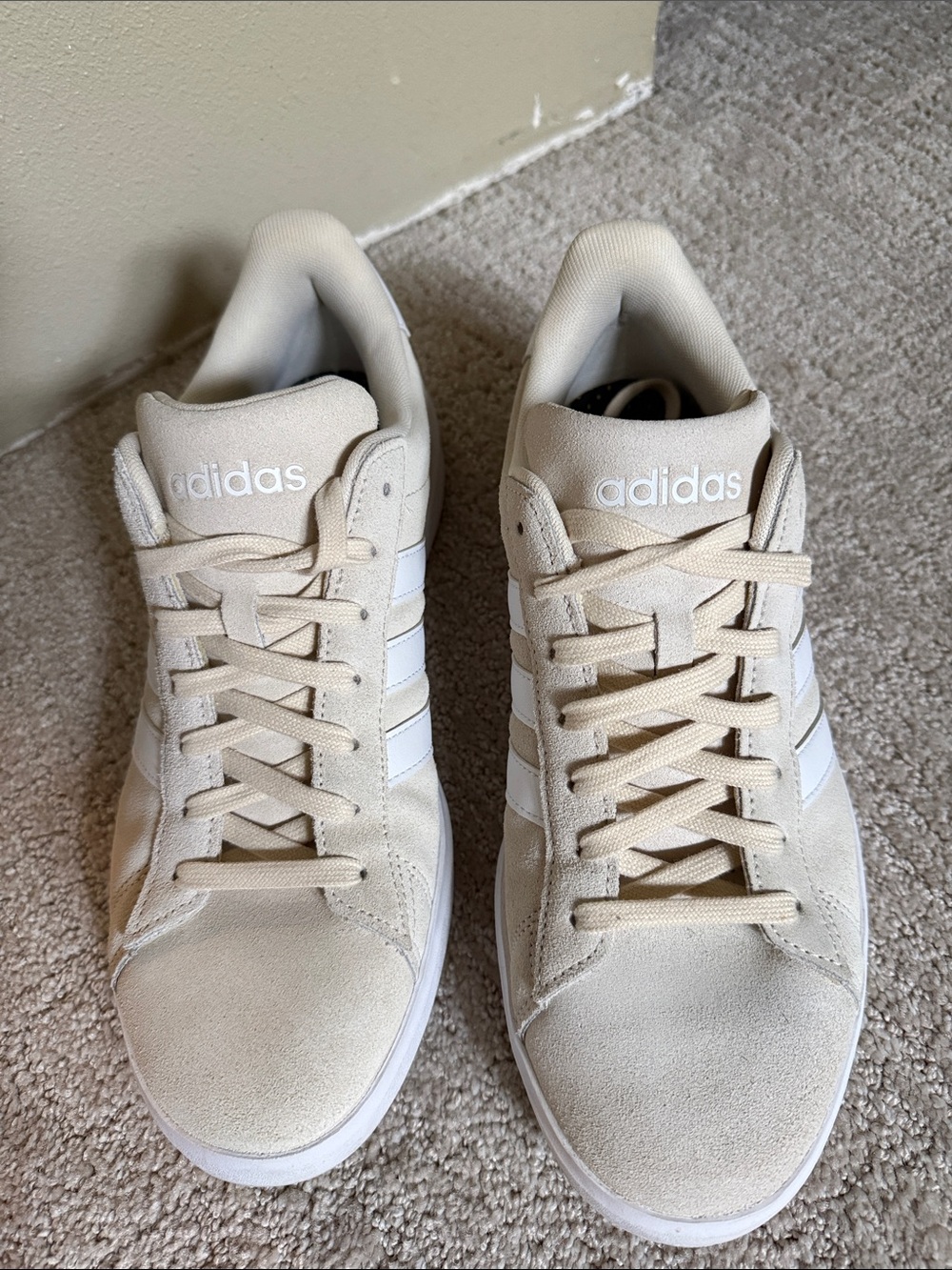 adidas Women’s Low-Top Sneakers in Beige and White